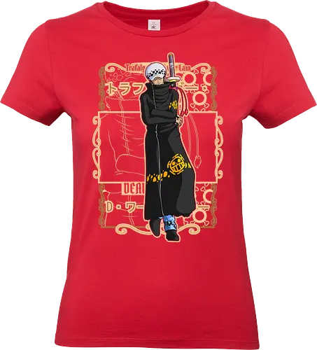 Silent Surgeon - Pirate, trafalgar law, heart pirates, anime swordsman, surgeon of death, anime pirate, grand line, manga art - Standard T-Shirt (Frauen)