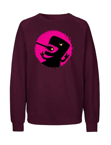 enjoy the meal teroid - dinosaur, dino, meteorid, meteor, trex, glitch, retrogame, vintage, classic team, rock on, logo - Fairtrade Sweatshirt