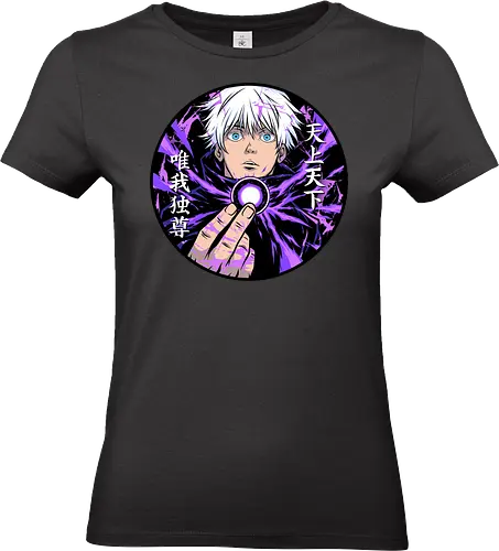 hollow purple  - gojo, gojosatoru, jujutsu, hollow purple, sensei, spellcaster, overpower, maincharacter, magician, wizard, sibuyajihen - Standard T-Shirt (Frauen)