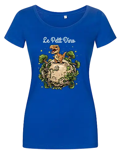 Le Petit Dino - dinosaur, jurassic, paleontology, dino, Prince, book, bookworm, prehistoric, t rex, animal, cosmic, space, planet, stars, universe, world, jurassic world, Jurassic - Damen T-Shirt