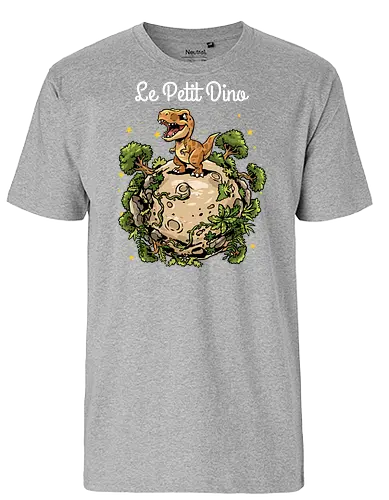 Le Petit Dino - dinosaur, jurassic, paleontology, dino, Prince, book, bookworm, prehistoric, t rex, animal, cosmic, space, planet, stars, universe, world, jurassic world, Jurassic - Fairtrade T-Shirt