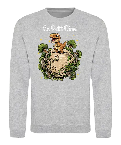 Le Petit Dino - dinosaur, jurassic, paleontology, dino, Prince, book, bookworm, prehistoric, t rex, animal, cosmic, space, planet, stars, universe, world, jurassic world, Jurassic - Sweatshirt