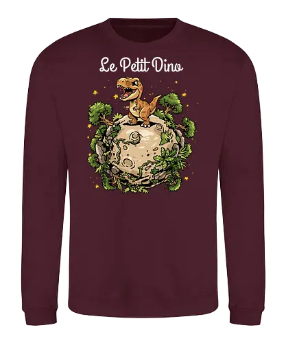 Le Petit Dino - dinosaur, jurassic, paleontology, dino, Prince, book, bookworm, prehistoric, t rex, animal, cosmic, space, planet, stars, universe, world, jurassic world, Jurassic - Sweatshirt