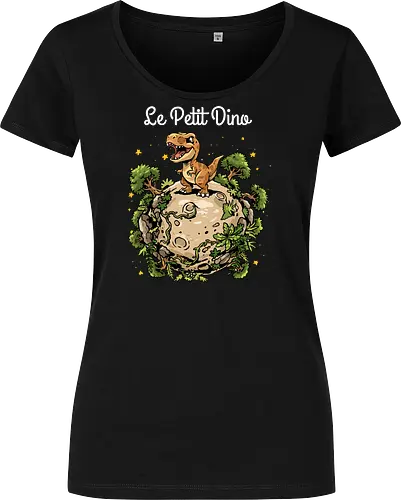 Le Petit Dino - dinosaur, jurassic, paleontology, dino, Prince, book, bookworm, prehistoric, t rex, animal, cosmic, space, planet, stars, universe, world, jurassic world, Jurassic - Damen T-Shirt