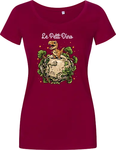 Le Petit Dino - dinosaur, jurassic, paleontology, dino, Prince, book, bookworm, prehistoric, t rex, animal, cosmic, space, planet, stars, universe, world, jurassic world, Jurassic - Damen T-Shirt