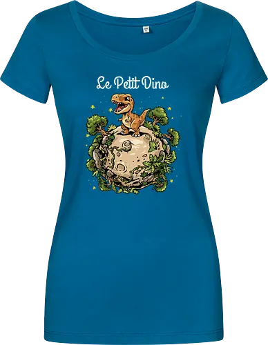 Le Petit Dino - dinosaur, jurassic, paleontology, dino, Prince, book, bookworm, prehistoric, t rex, animal, cosmic, space, planet, stars, universe, world, jurassic world, Jurassic - Damen T-Shirt