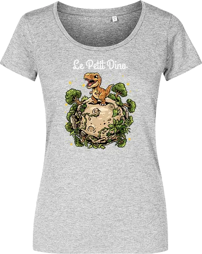 Le Petit Dino - dinosaur, jurassic, paleontology, dino, Prince, book, bookworm, prehistoric, t rex, animal, cosmic, space, planet, stars, universe, world, jurassic world, Jurassic - Damen T-Shirt