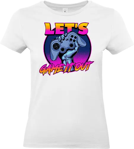 Lets Game iT Out - gaming apparel, geek, retro, vintage, 90s arcade, arcade games, retrogaming, video console, videogames, video games, 1980s, 80s arcade, arcade, gamer, gaming - Standard T-Shirt (Frauen)