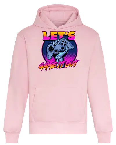 Lets Game iT Out - gaming apparel, geek, retro, vintage, 90s arcade, arcade games, retrogaming, video console, videogames, video games, 1980s, 80s arcade, arcade, gamer, gaming - Heavyweight Hoodie