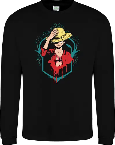 Dunkler Pirat Strohhut Blut Gothic Anime
