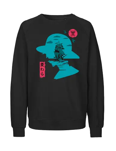 Grand Line Voyage - Pirate, pirate ship, anime sea, grand line, mugiwara, anime aesthetic, pirate crew, adventure anime - Fairtrade Sweatshirt