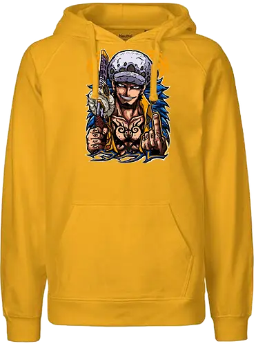 Surgeon of Death - trafalgar law, Pirate, heart pirates, anime pirate, surgeon of death, op op fruit, anime tattoo, grand line - Fairtrade Hoodie
