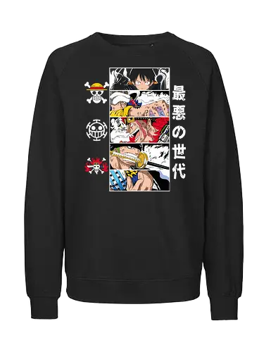 New Era Pirates - Pirate, pirate era, anime manga, Pirate, grand line, anime collage, straw hat crew, shonen anime - Fairtrade Sweatshirt