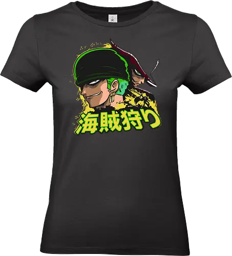 Pirate Hunter - roronoa zoro, Pirate, pirate hunter, swordsman, katana anime, straw hat crew, anime warrior, santoryu - Standard T-Shirt (Frauen)