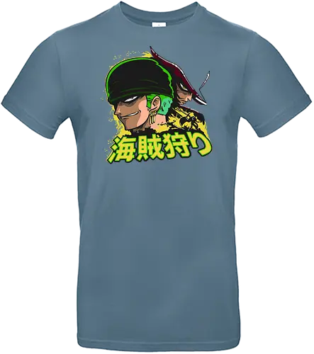 Pirate Hunter - roronoa zoro, Pirate, pirate hunter, swordsman, katana anime, straw hat crew, anime warrior, santoryu - Standard T-Shirt