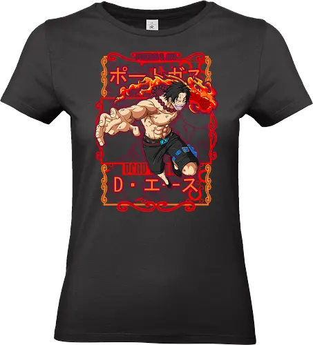 Fire Fist Legacy - portgas d ace, Pirate, fire fist ace, whitebeard pirates, anime fire, pirate brother, marineford, anime warrior - Standard T-Shirt (Frauen)