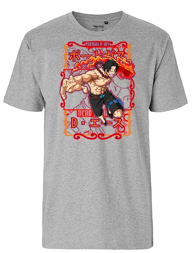 Fire Fist Legacy - portgas d ace, Pirate, fire fist ace, whitebeard pirates, anime fire, pirate brother, marineford, anime warrior - Fairtrade T-Shirt