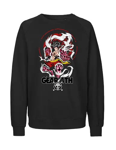 Gear Fourth - snake man, luffy gear 4, Pirate, anime transformation, haki power, Pirate, anime battle, pirate king - Fairtrade Sweatshirt