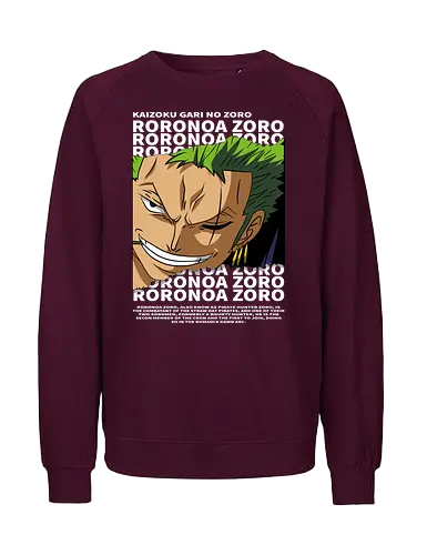 Santoryu Master - roronoa zoro, santoryu, Pirate, anime warrior, katana fighter, pirate swordsman, green aura, anime manga - Fairtrade Sweatshirt