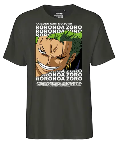 Santoryu Master - roronoa zoro, santoryu, Pirate, anime warrior, katana fighter, pirate swordsman, green aura, anime manga - Fairtrade T-Shirt