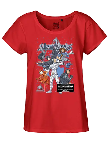 Galaxy Defenders - silverhawks, retro cartoon, 80s animation, space heroes, cyber hawks, sci fi cartoon, vintage cartoon, action heroes - Fairtrade Girl Shirt