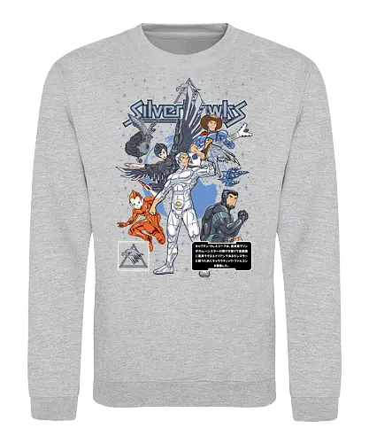 Galaxy Defenders - silverhawks, retro cartoon, 80s animation, space heroes, cyber hawks, sci fi cartoon, vintage cartoon, action heroes - Sweatshirt