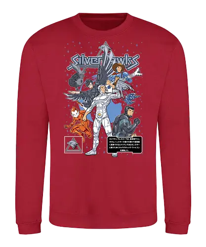 Galaxy Defenders - silverhawks, retro cartoon, 80s animation, space heroes, cyber hawks, sci fi cartoon, vintage cartoon, action heroes - Sweatshirt