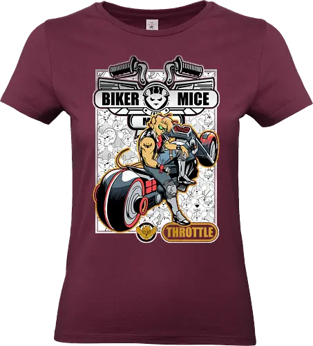 Leader of the Biker Mice - biker mice from mars, throttle, retro cartoon, motorcycle hero, 90s animation, biker mouse, action cartoon, mars riders - Standard T-Shirt (Frauen)