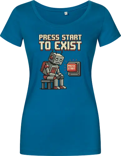 Roboter Press Start Pixel Art Gaming Design