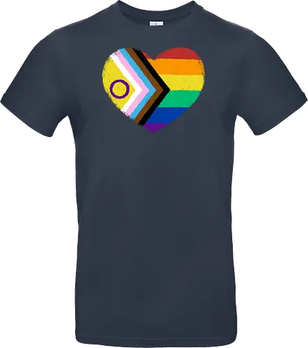 Progress Pride Flag Heart
