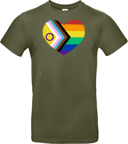 Progress Pride Flag Heart