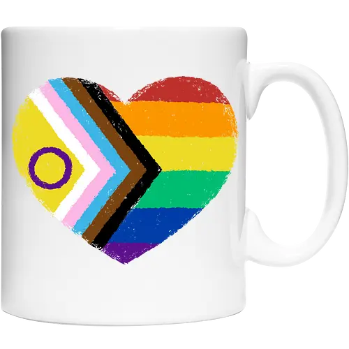 Progress Pride Flag Heart