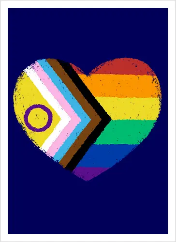 Progress Pride Flag Heart
