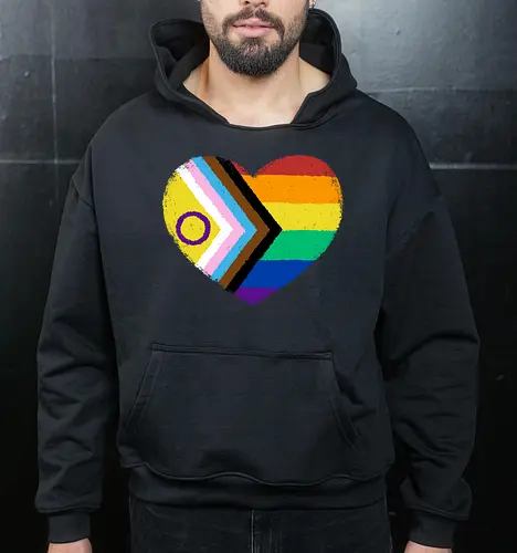 Progress Pride Flag Heart