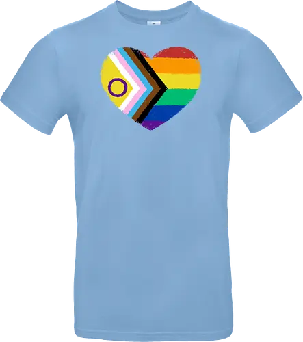 Progress Pride Flag Heart
