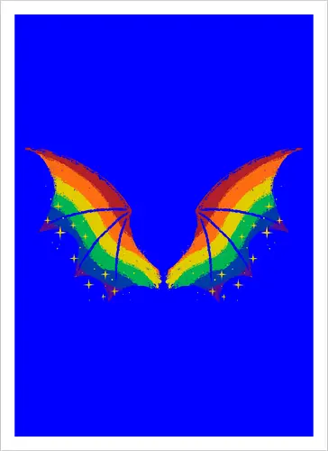 Rainbow Pride Bat Wings