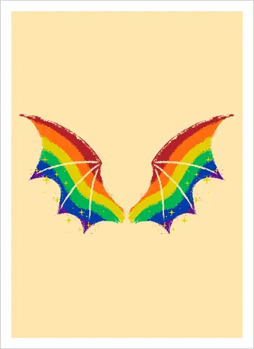 Rainbow Pride Bat Wings