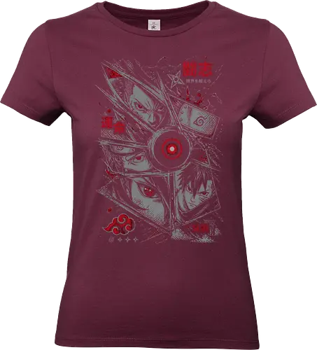 Red Cloud Ninja Force - kunai, ninja, Shinobi, japan, japanese, kanji, anime, manga, geek, lm2kone - Standard T-Shirt (Frauen)
