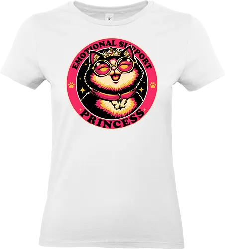 Dungeon Emotional Support Cat Princess - Dungeon, Dungeon Master, Princess, Rpg, Role-play, Role-playing, Roleplay Game, Science Fiction, Scifi, Science Fantasy, Pet, Cat, Nerd, Geek, Book, Books, Bookworm, Tabletop, Isekai, Adventure, Fantasy, Post-apocalyptic, Post Apocalyptic, Apocalypse, Fun, Funny, Emotion, Emotions, Emotional Support, Emotional Support Animal, Cute - Standard T-Shirt (Frauen)