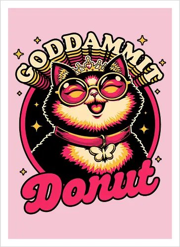Dungeon Cat Princess Quote - Dungeon, Dungeon Master, Princess, Rpg, Role-play, Role-playing, Roleplay Game, Science Fiction, Scifi, Science Fantasy, Pet, Cat, Nerd, Geek, Book, Books, Bookworm, Tabletop, Isekai, Adventure, Fantasy, Post-apocalyptic, Post Apocalyptic, Apocalypse, Fun, Funny, quote, curse - Kunstdruck