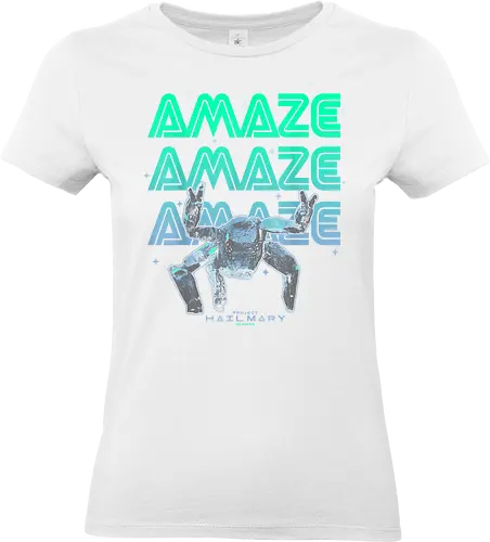 Project Hail Mary Rocky Alien Neon - project hail mary, rocky alien, sci fi shirt, neon alien, weltraum design, buch fanart, sci fi fan, alien portrait, space art, nerd shirt, geek kleidung, futuristisch, astronaut vibe, science fiction - Standard T-Shirt (Frauen)