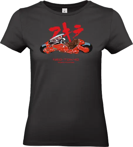 Neo Tokyo Explosion - akira bike, neo tokyo, cyberpunk anime, futuristic motorcycle, manga classic, anime retro, sci fi anime, kaneda - Standard T-Shirt (Frauen)