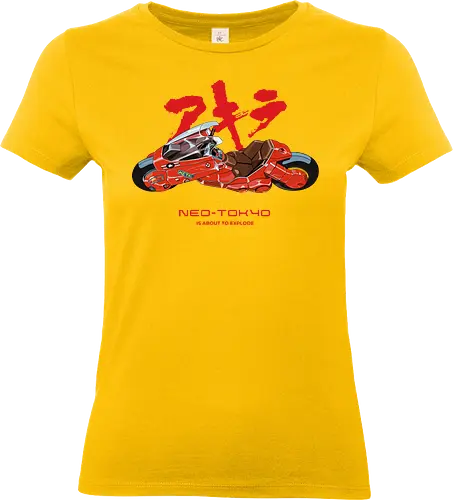 Neo Tokyo Explosion - akira bike, neo tokyo, cyberpunk anime, futuristic motorcycle, manga classic, anime retro, sci fi anime, kaneda - Standard T-Shirt (Frauen)