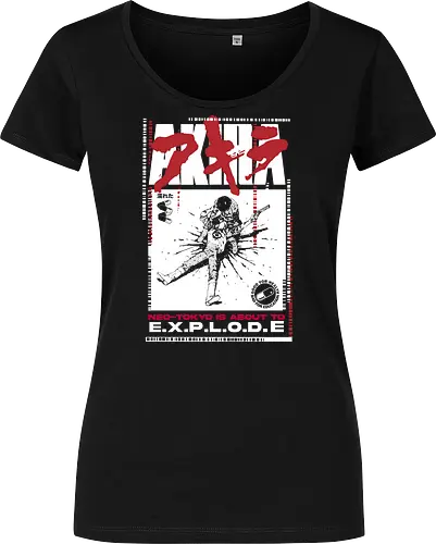 Tokyo Explosion File - akira, anime explosion, neo tokyo, cyberpunk art, manga panel, sci fi anime, tetsuo, retro manga - Damen T-Shirt