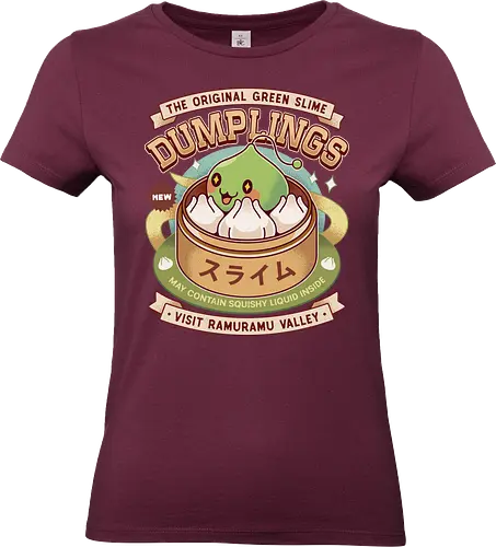 Ramuramu Valley Dumplings Vintage - pink bean, slime, yeti, orange mushroom, kawaii, anime, chibi, ragnarok online, video game, gaming, gamer, zakum helm - Standard T-Shirt (Frauen)