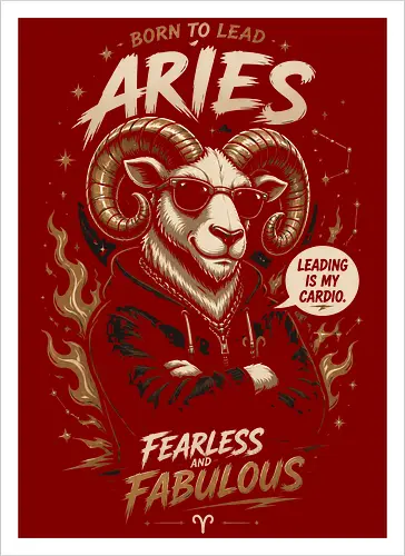 Cool Aries Ram Illustration