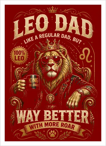 Leo Dad King of the Jungle