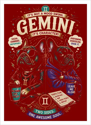 Gemini Bulldogs Illustration