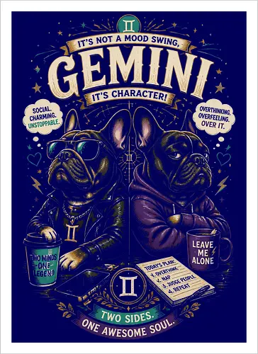 Gemini Bulldogs Illustration