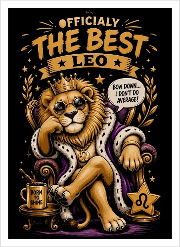 Proud Lion with Leo Zodiac